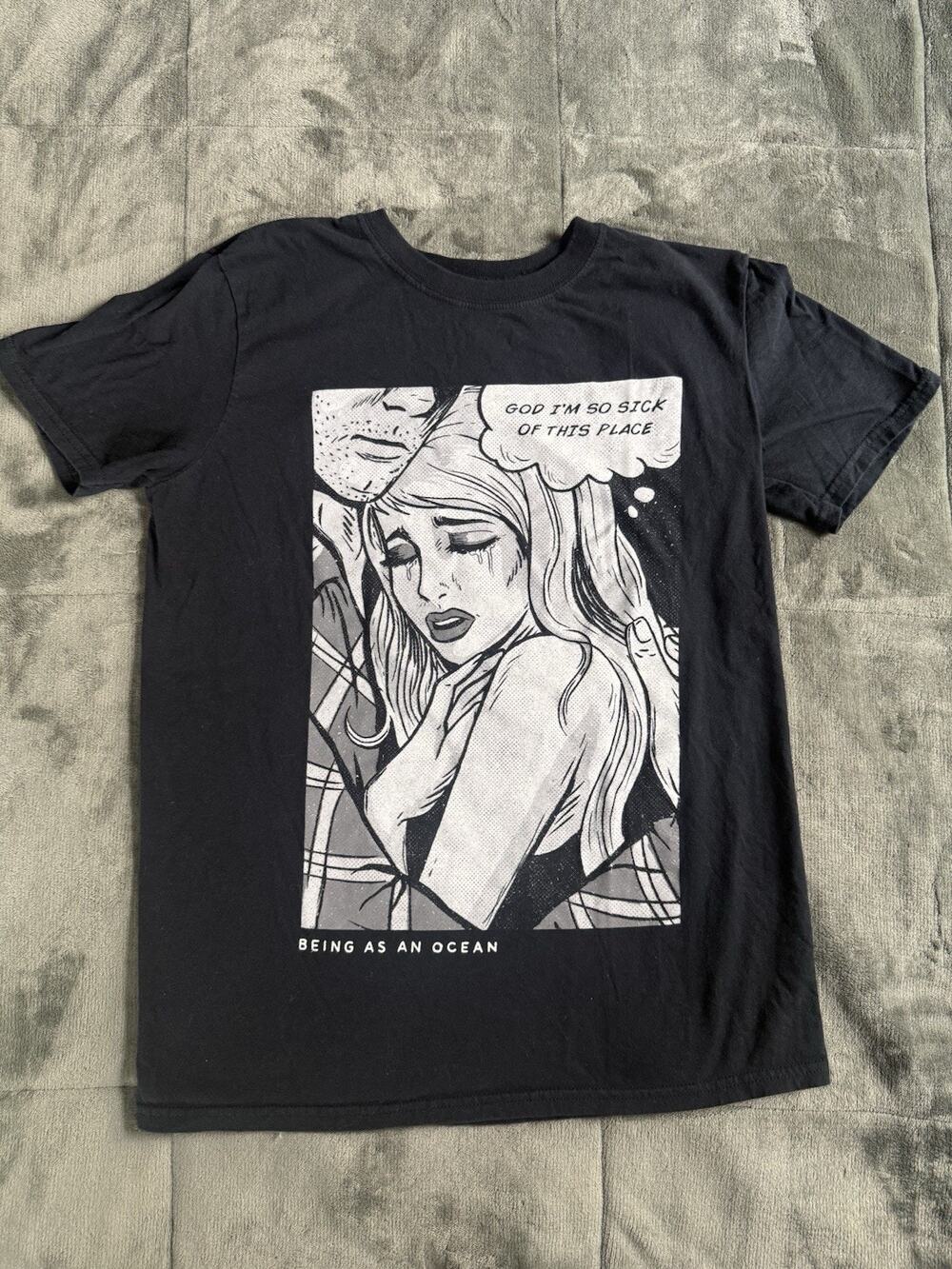 Being As An Ocean God I’m So Sick Of This Place Black Shirt Size Medium Metal